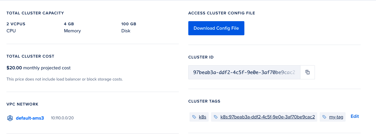 DigitalOcean Kubernetes Cluster ID